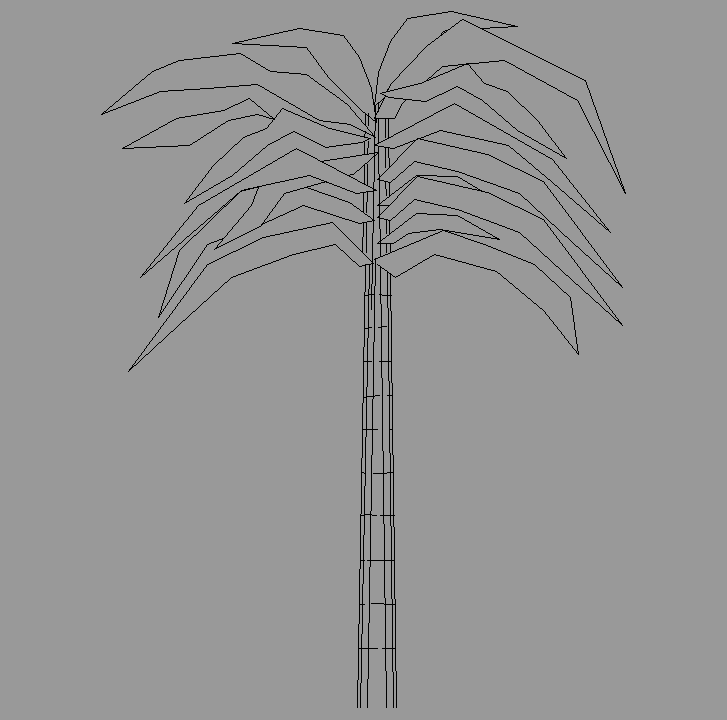 Bloque Autocad Vista de Palmera 15 en Alzado